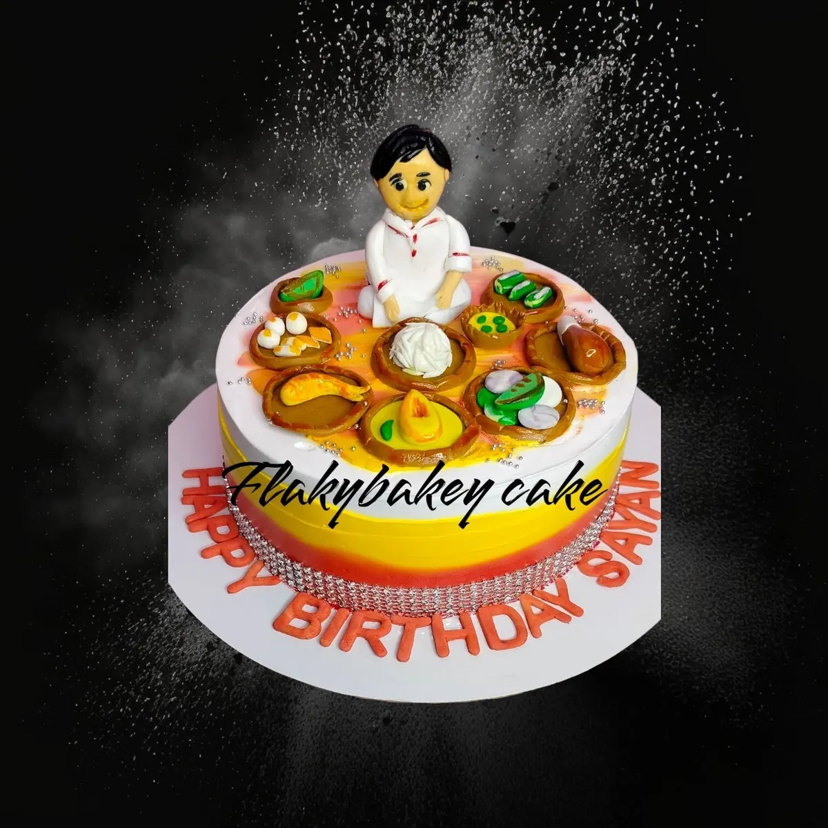 Flaky Bakey custom cake showcase for birthdays and celebrations in Kolkata