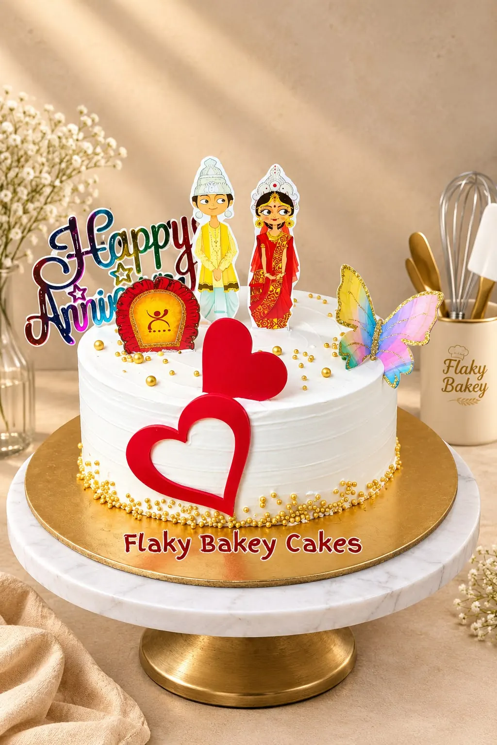 Flaky Bakey custom cake showcase for birthdays and celebrations in Kolkata