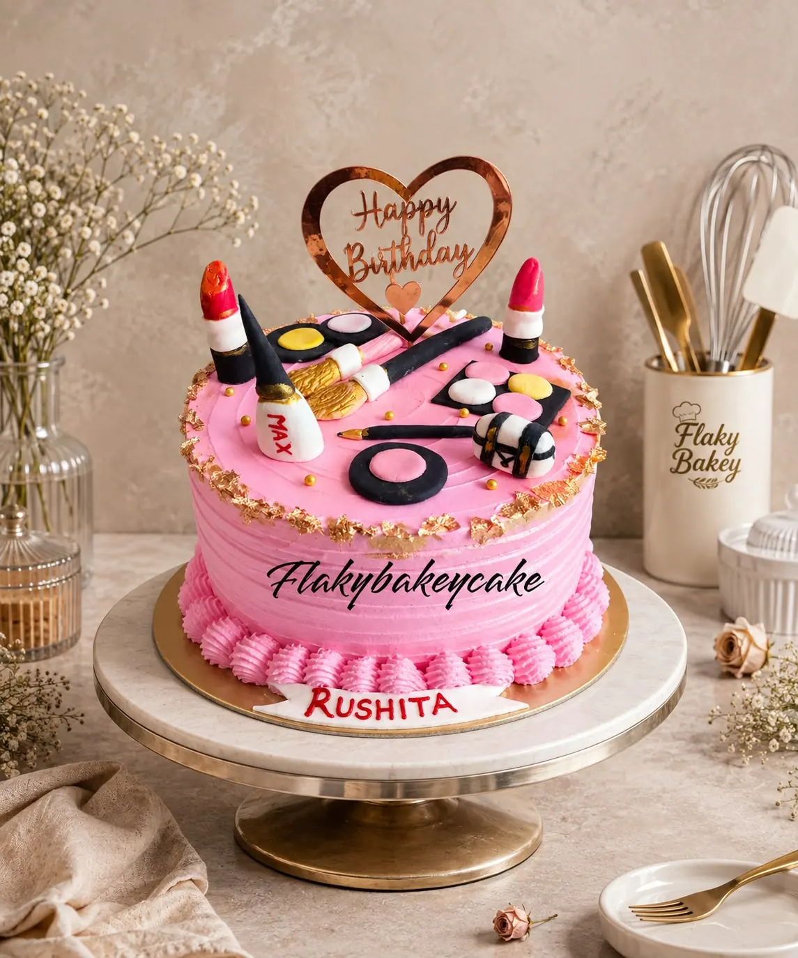 Flaky Bakey custom cake showcase for birthdays and celebrations in Kolkata