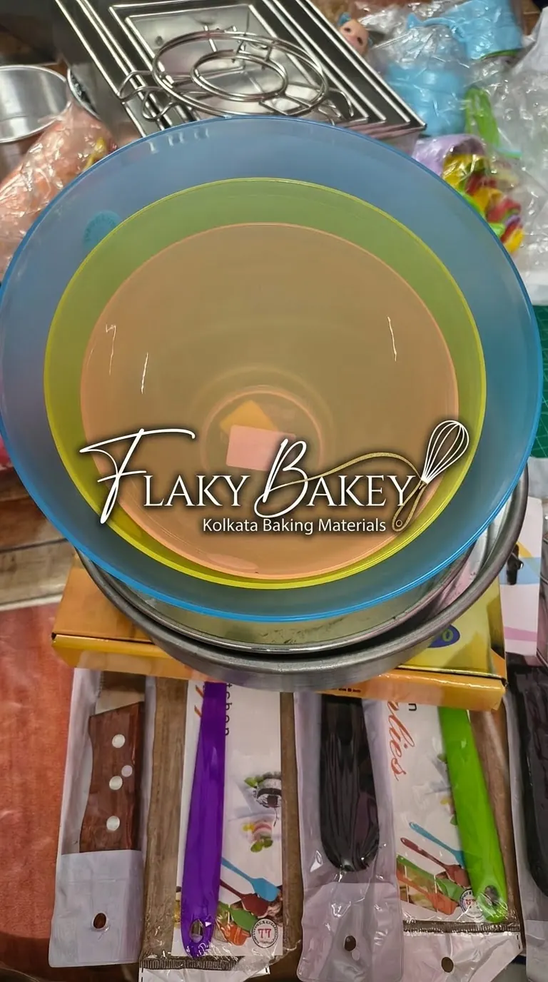 Nesting plastic mixing bowls set — Flaky Bakey baking materials store, Kolkata