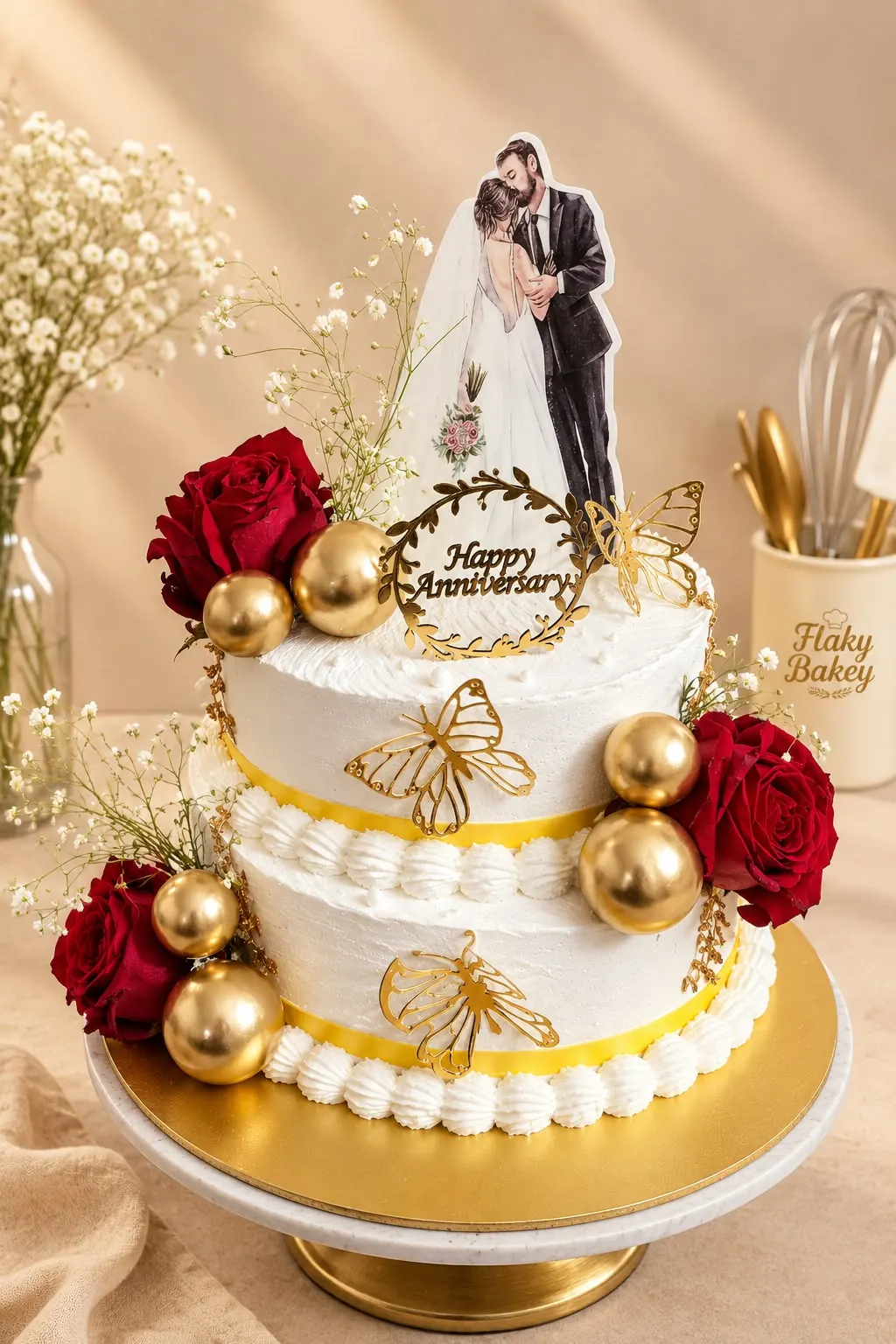 Flaky Bakey custom cake showcase for birthdays and celebrations in Kolkata